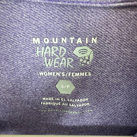 Mountain Hardwear Purple Mock Neck 1/4 Zip Athletic Pullover Zip Pocket Size S - Picture 7 of 8